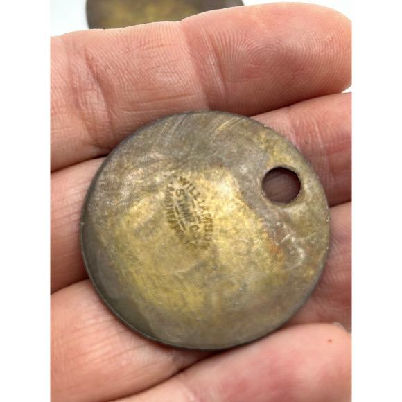 Vintage Lot of 5 Brass Locker Check TAGS 2 from Marigold Gardens - Picture 4 of 4